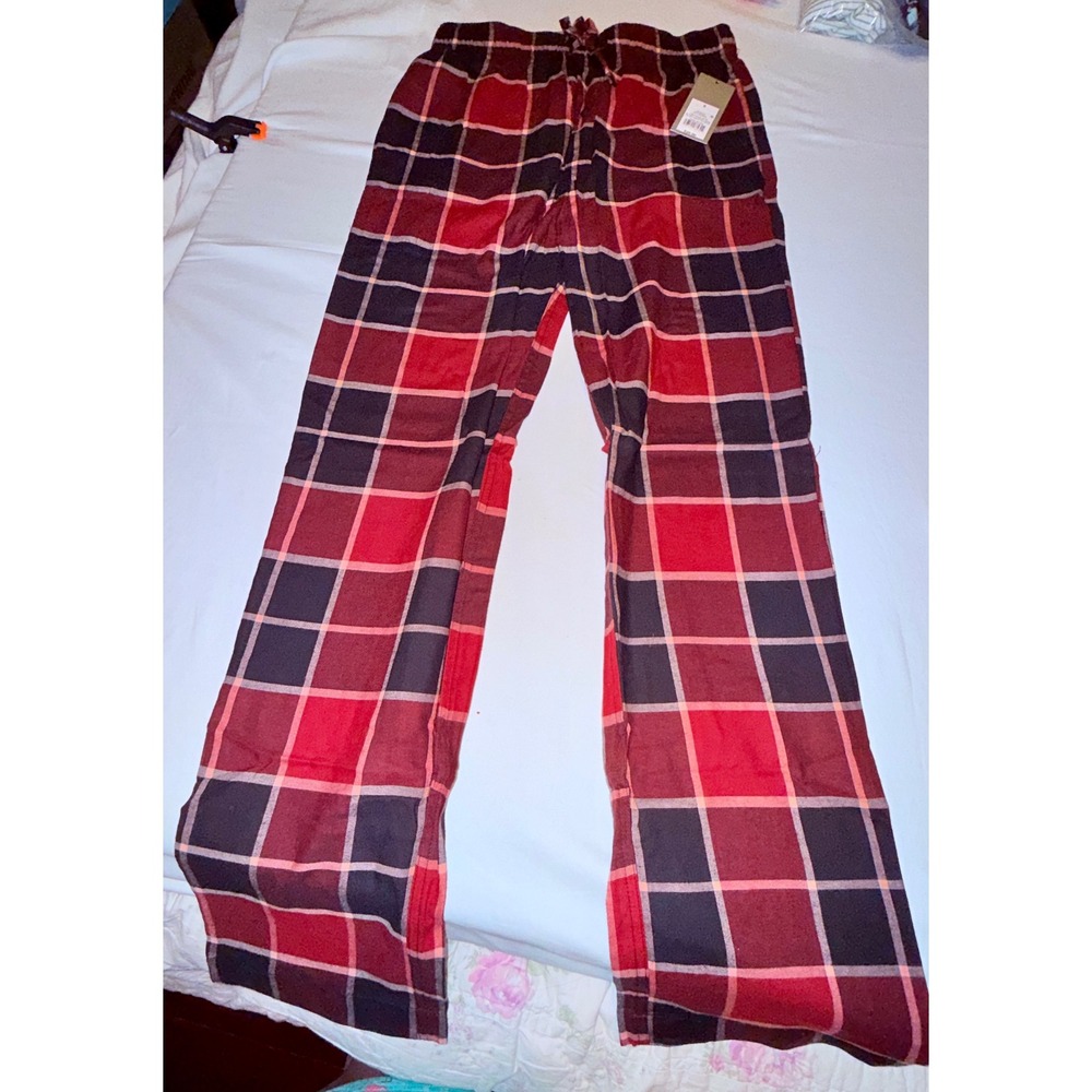 Goodfellow & Co Flannel Pajama Pants Women S Red Plaid NEW Cotton Loungewear